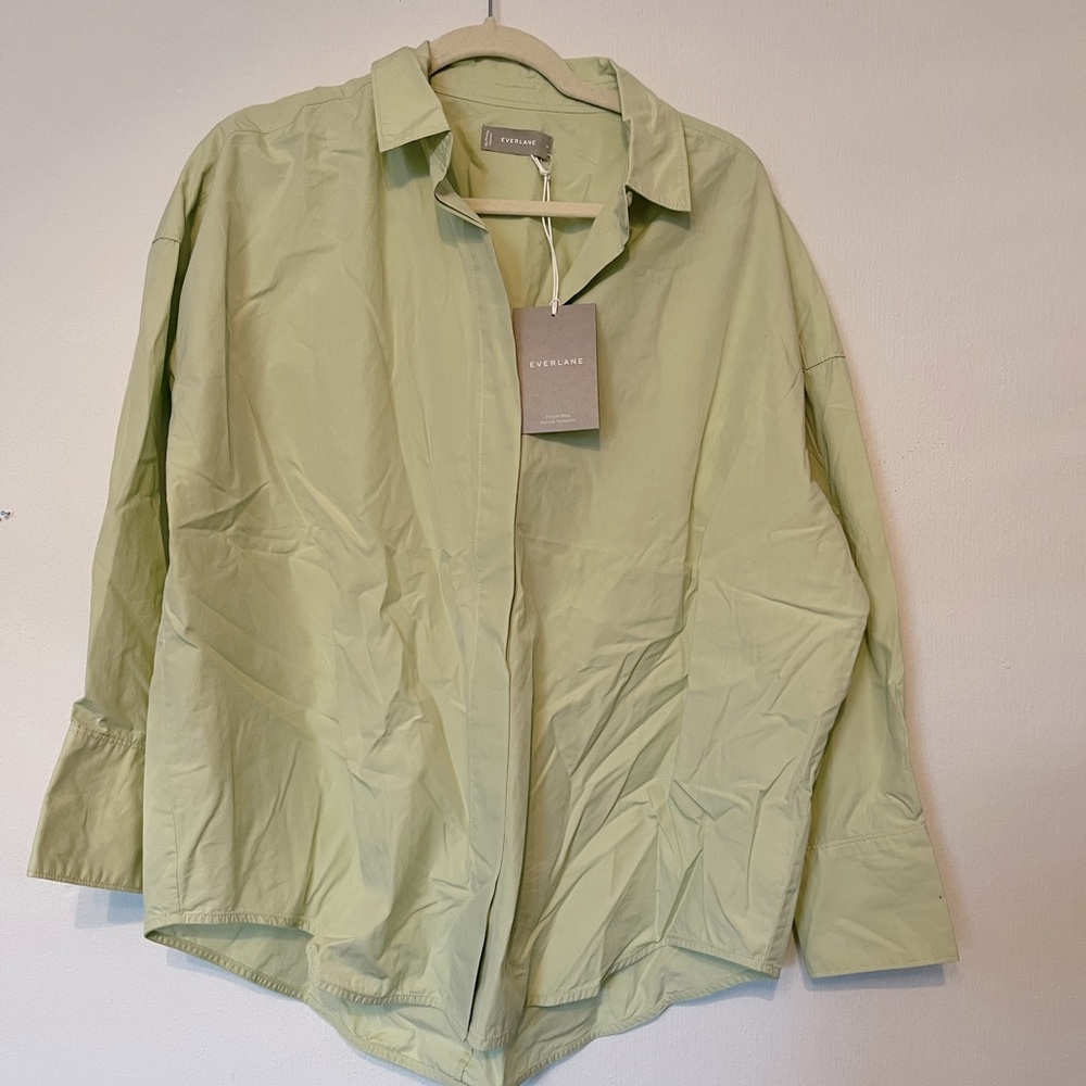 Everlane large oversized lightweight button up shirt